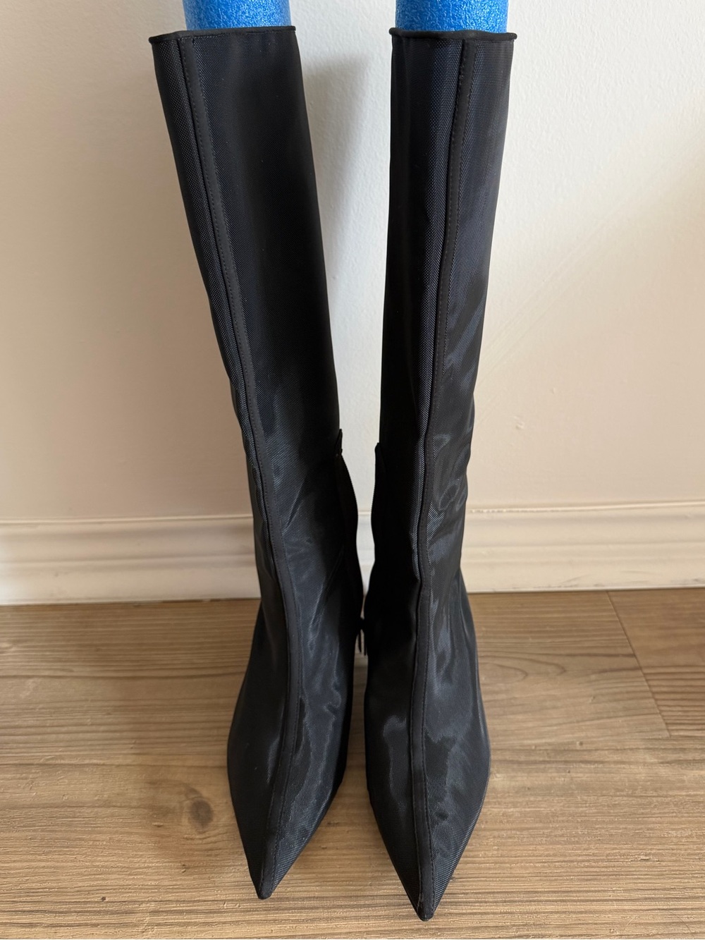 Zara Black Over-the-Knee Pointed Toe Stretch Boots size 39EU
